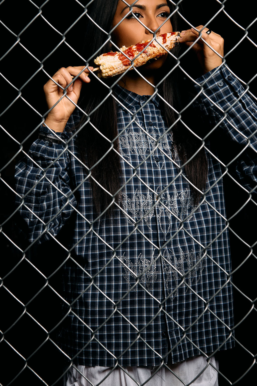 'PERRO' Blue Flannel Button up